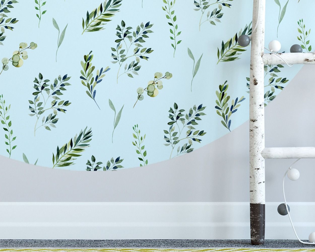 Best Beautiful Circle Shape Floral Leaves Headboard Wall Decals for headboard wall decor