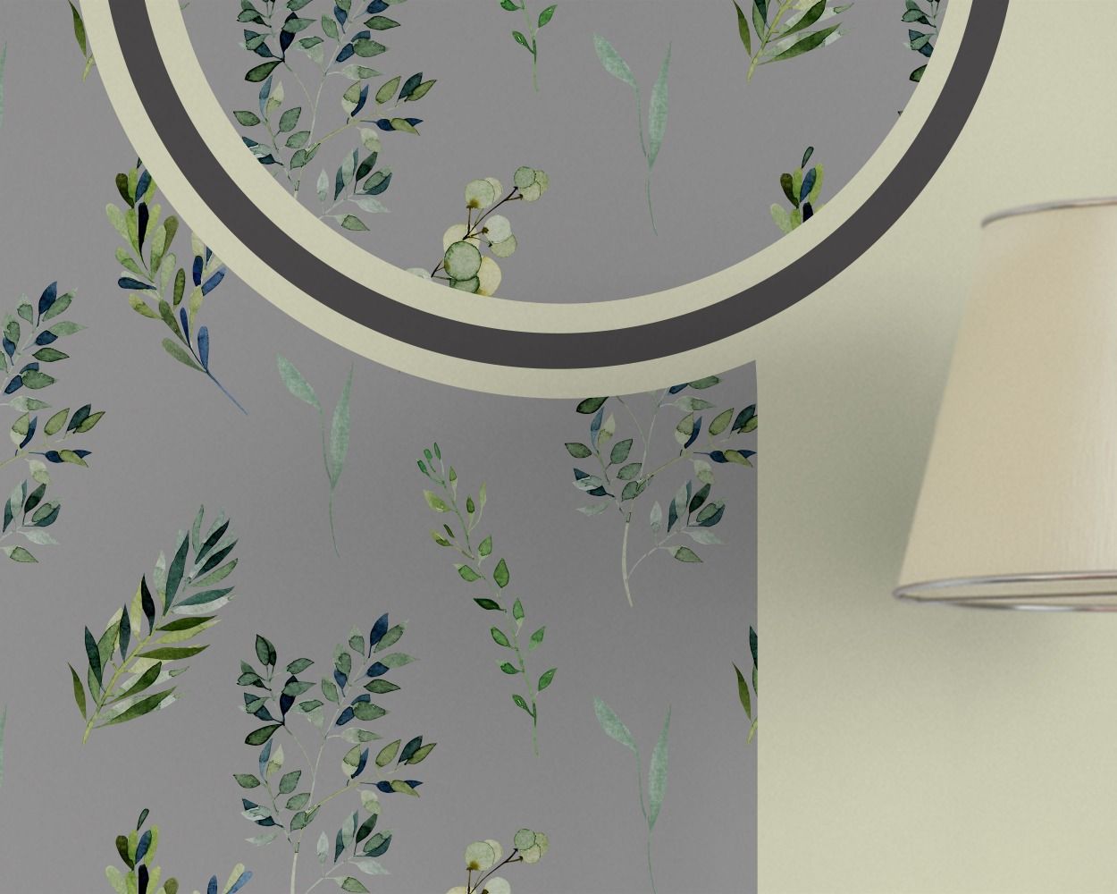 Best Arch Shape pattern Bedroom Floral Headboard Vinyl Wall Decals