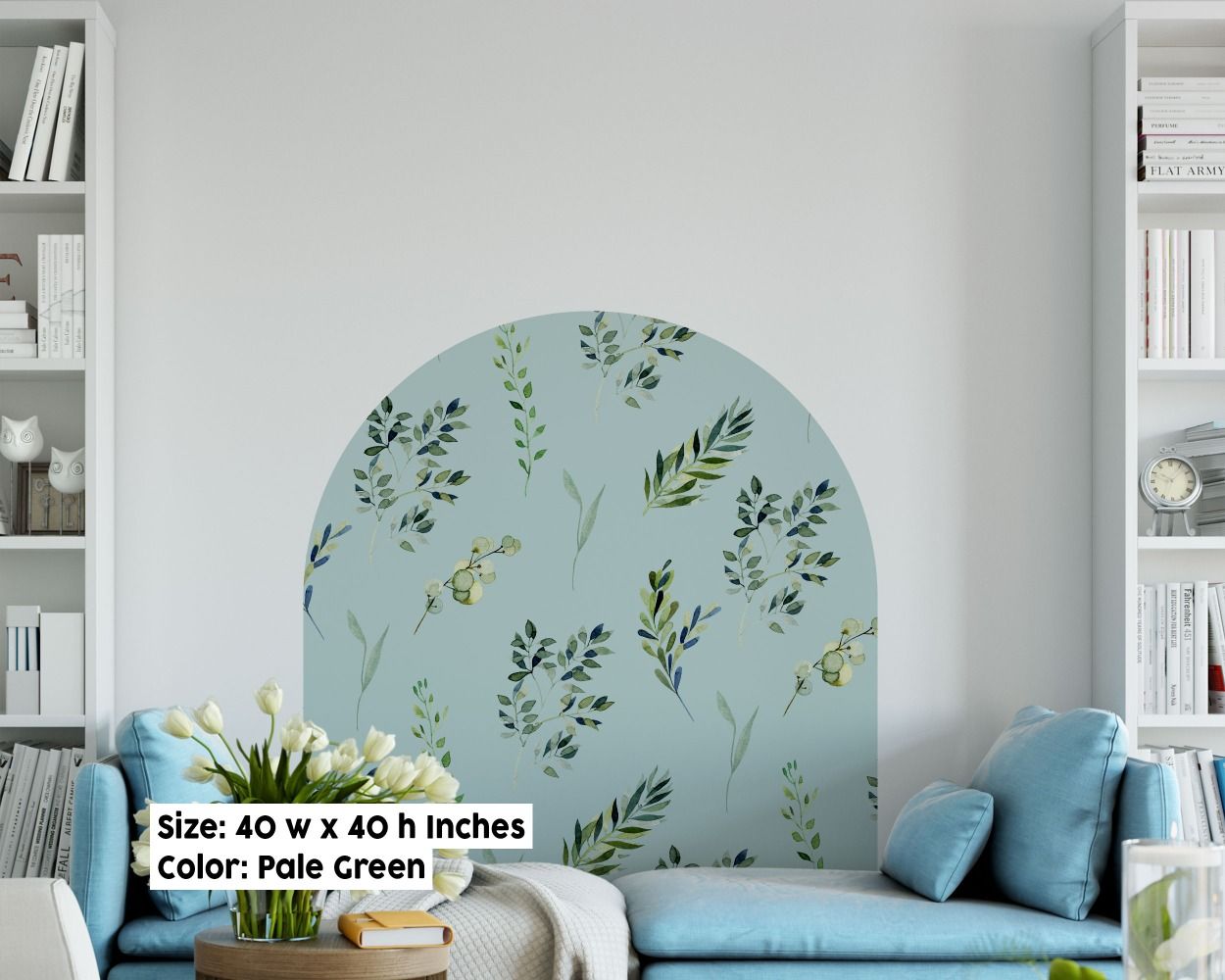 Cute and Best Arch Shape pattern Bedroom Floral Headboard Vinyl Wall Decals for kids Bedroom Decor