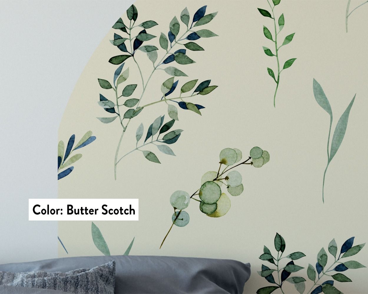 Best Arch Shape pattern Bedroom Floral Headboard Vinyl Wall Decals for kids Bedroom Decor