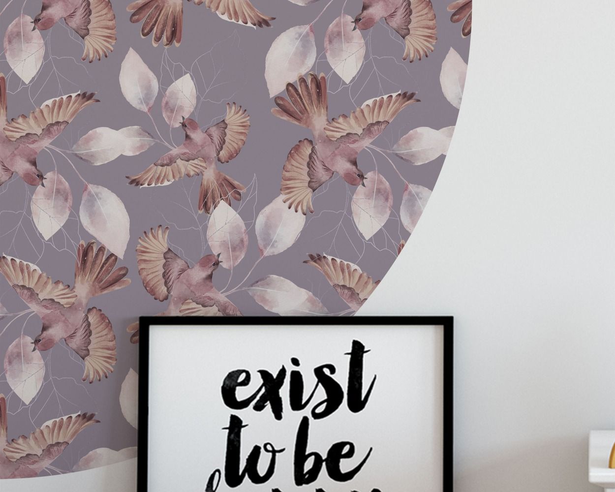 Cute and Best Half Circle Shape Floral pattern Headboard Vinyl Wall Stickers for Bedroom Decor
