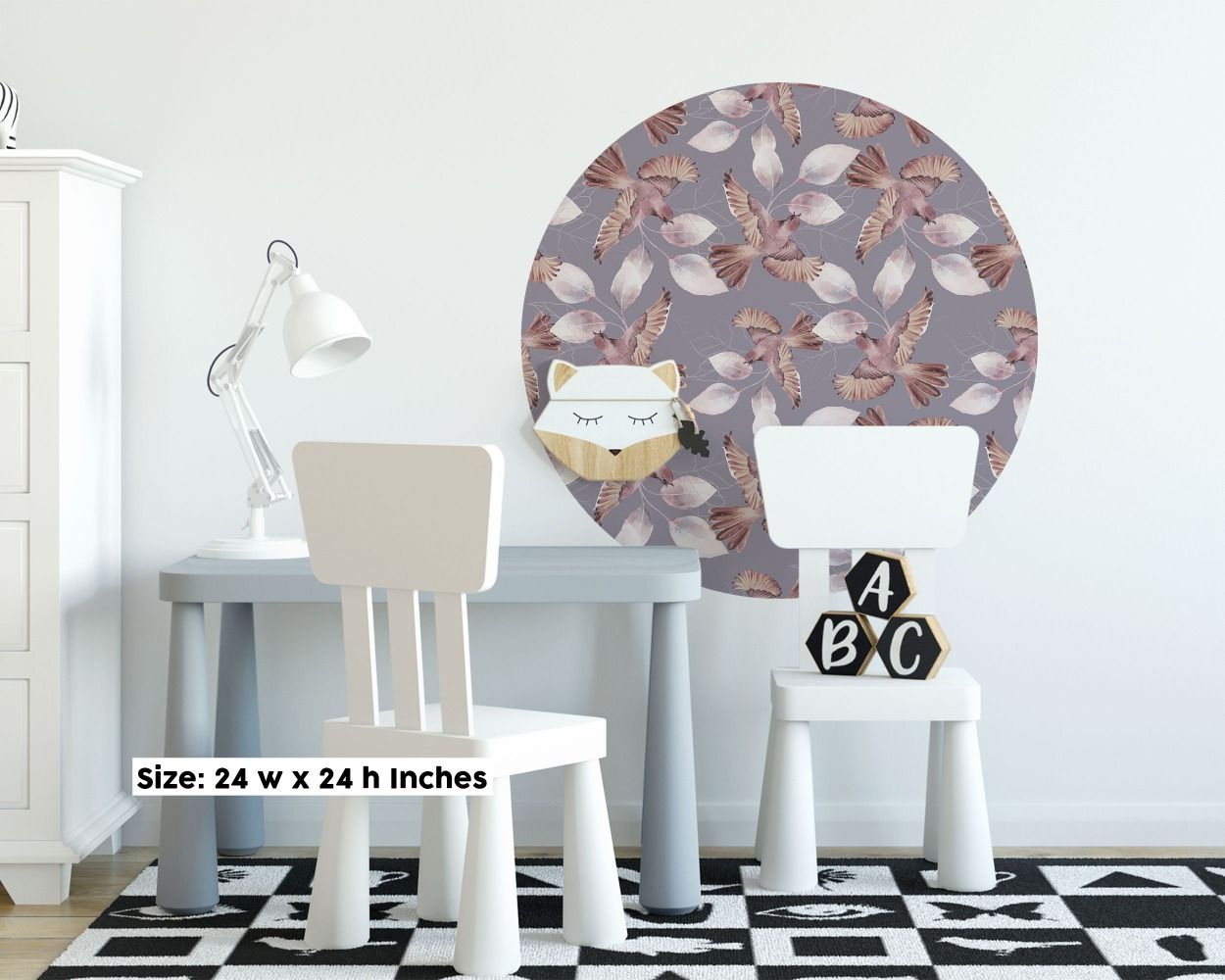 Best Beautiful Circle Shape Floral Headboard Wall Decals