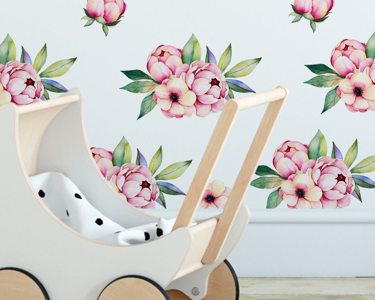 Best Flowers with Leaves Floral Headboard Wall Stickers. shop now