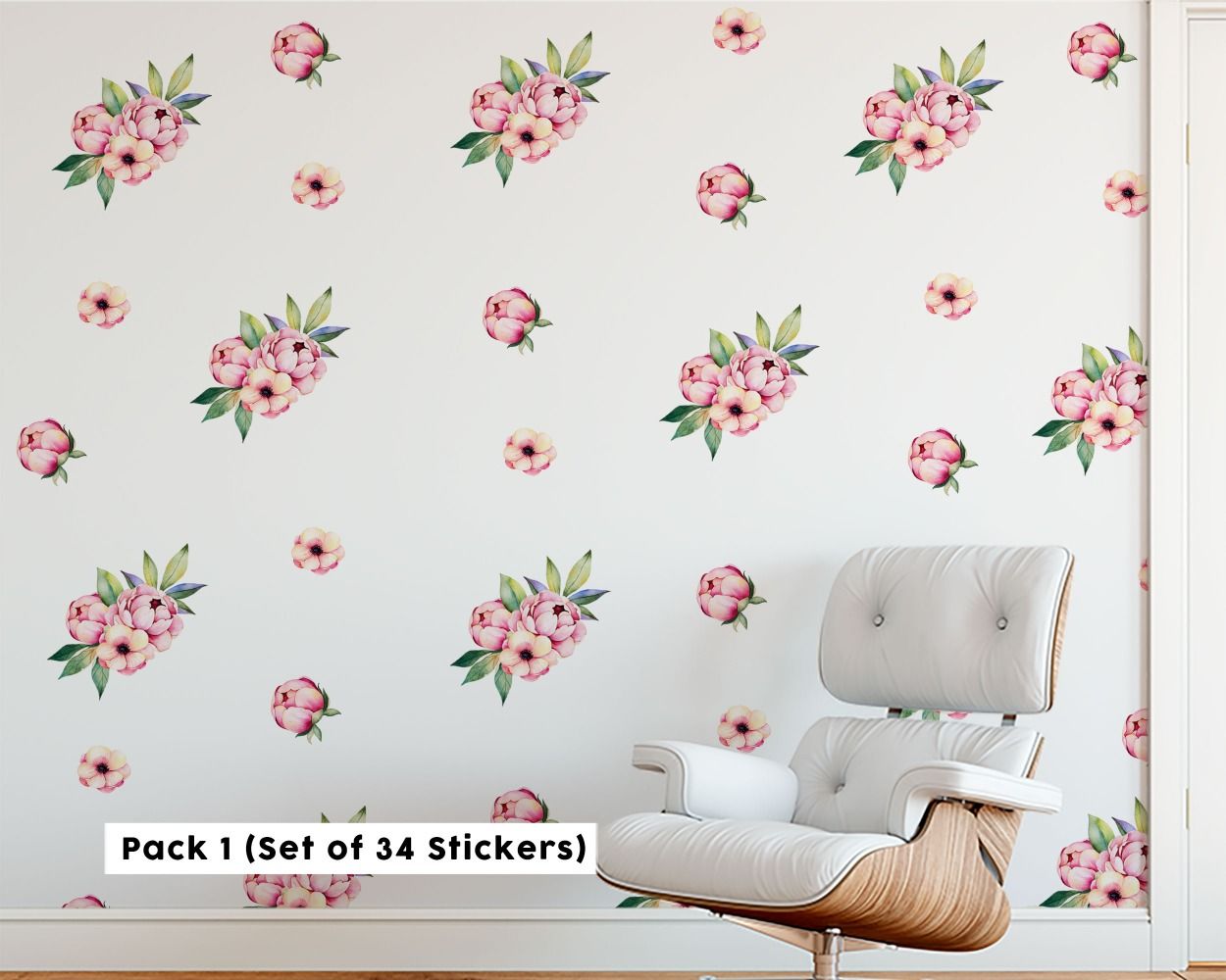 Best Flowers with Leaves Floral Headboard Wall Decals. shop now