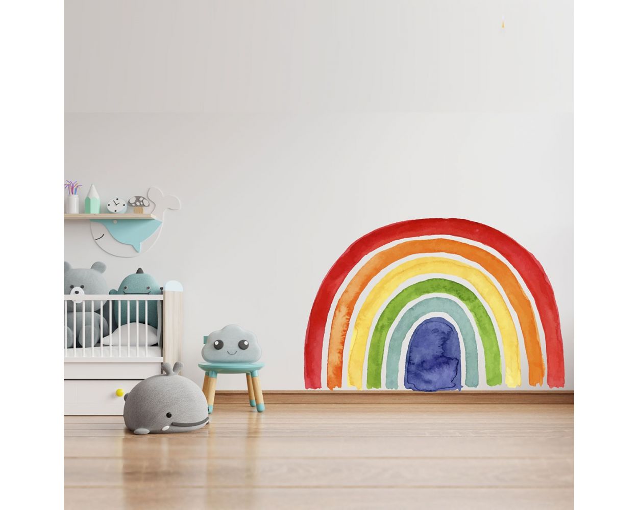 Best Watercolor Rainbow Vinyl Wall Stickers for Kids Room Wall Decor