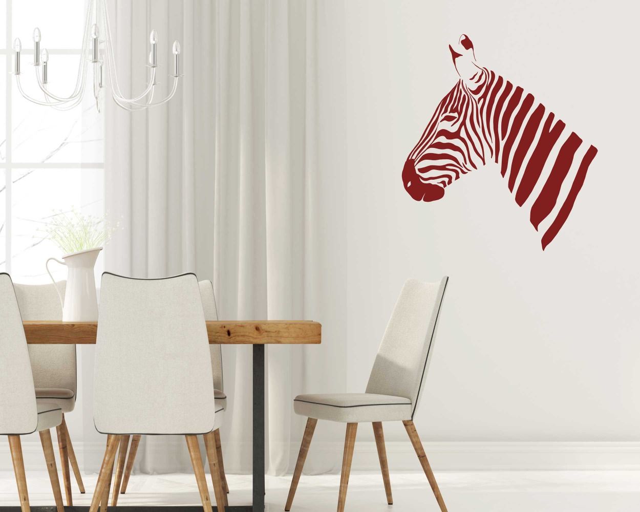 Safari Animal Zebra Face Wall Stickers