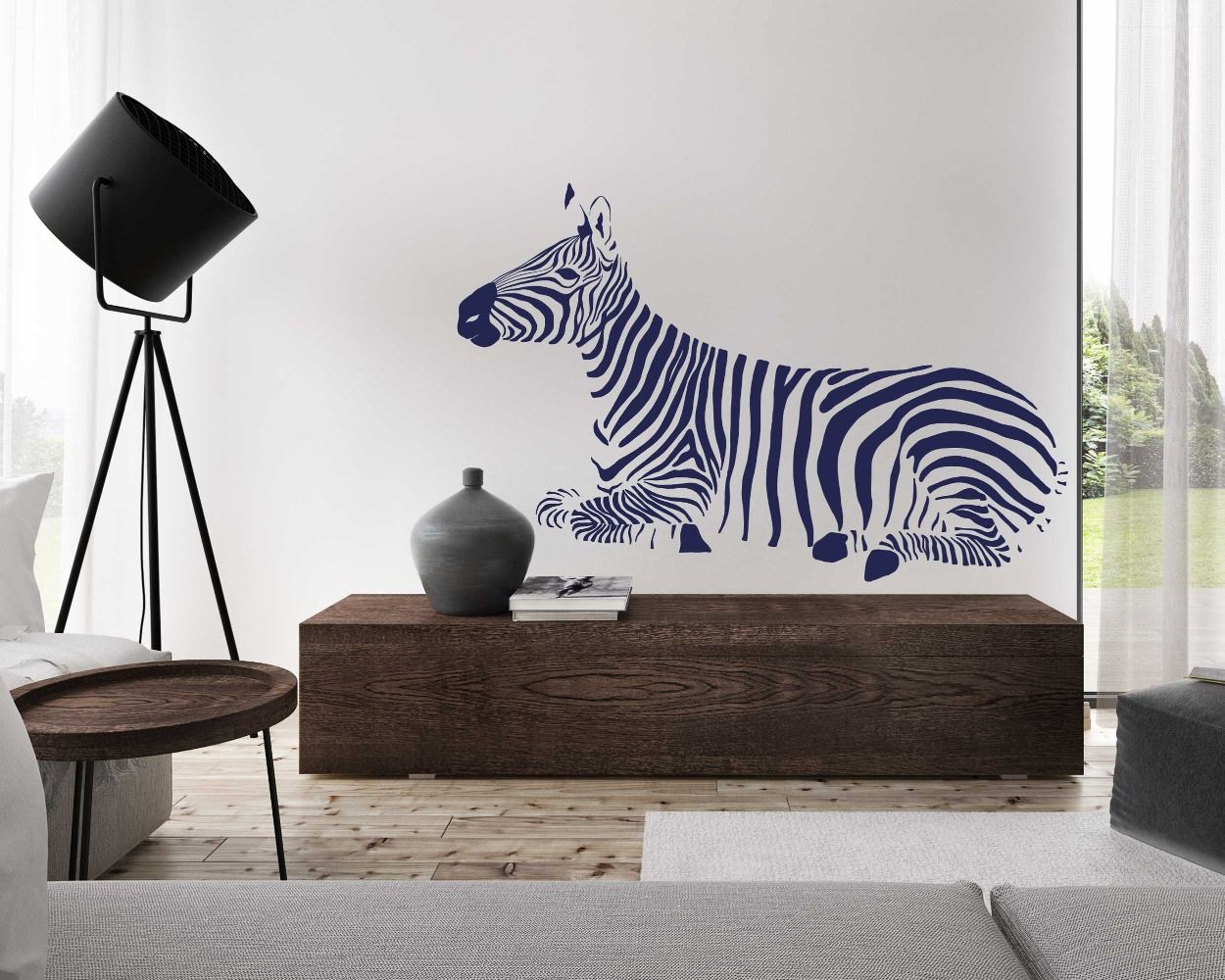 Zebra Safari Animal Wall Sticker For Kids Bedroom Decoration