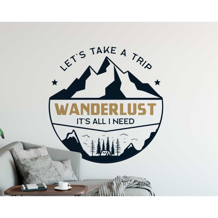 Wanderlust Motivational Quotes Stickers For Traveller Room Decoration