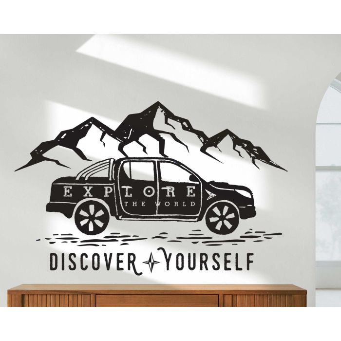 Explore The World Motivational Quote Wall Decals For Traveller Room Wall Decoration
