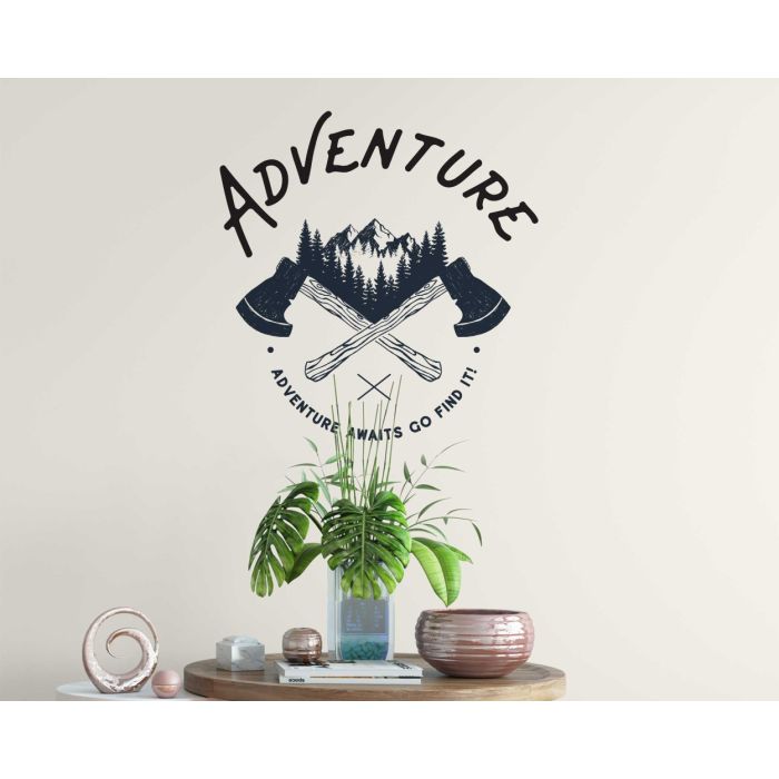 Adventure Awaits Quotes Vinyl Wall Decals for Daily Motivational