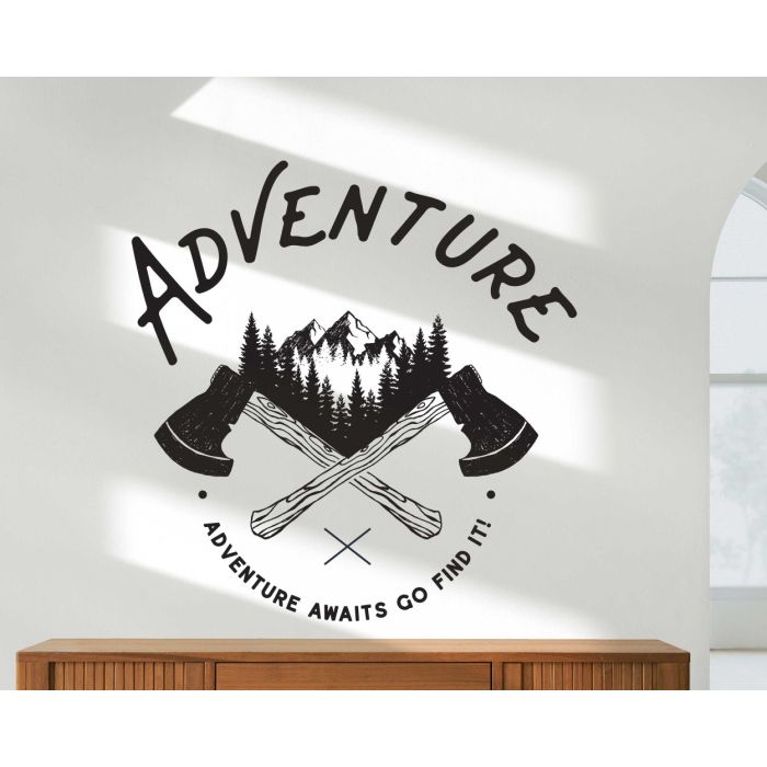 Adventure Awaits Quotes Vinyl Wall Decals for Daily Motivational