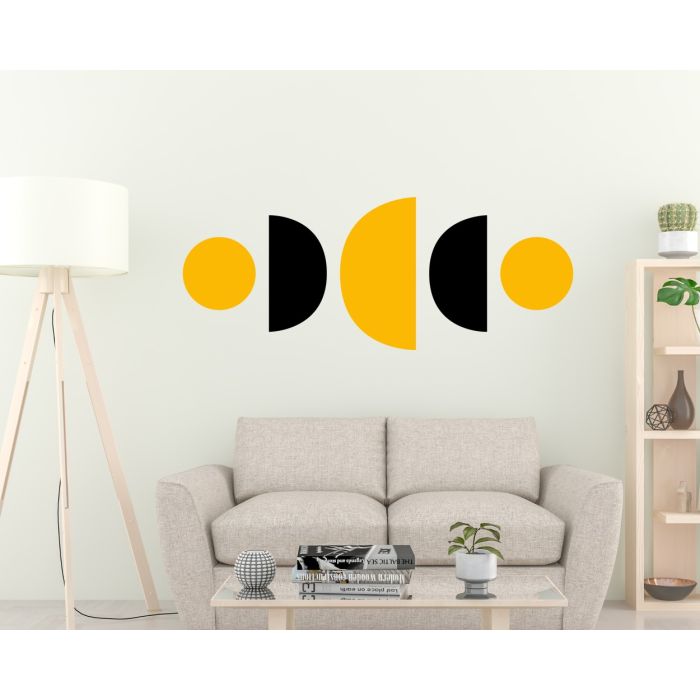 Half circles with circle Boho Shapes Wall Decor, Abstract Wall Art, Removable Wall Sticker, Wall Decor, Printable Wall Art, Boho Wall Art