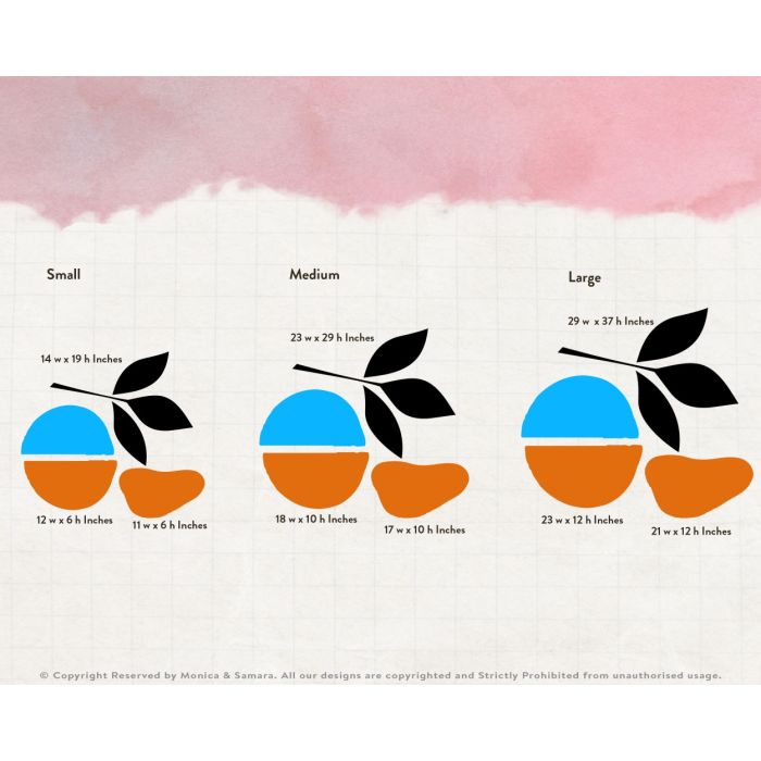 Abstract Shapes Wall Decals Boho Leaves Wall Stickers