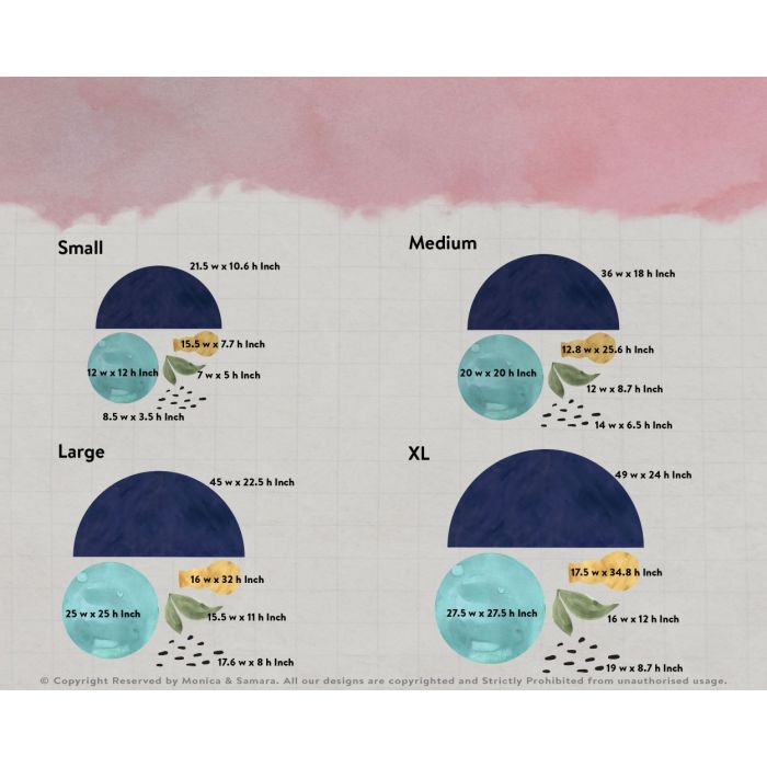 Boho Watercolor Half Circle & Full Circle Decal, Wall Sticker, Abstract Decal, Boho Wall Decal, Home Decor Boho, Home Decor Boho, Wall Decor