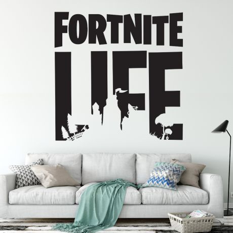 Fortnite Life Gaming Wall Stickers for Boys Teen Room