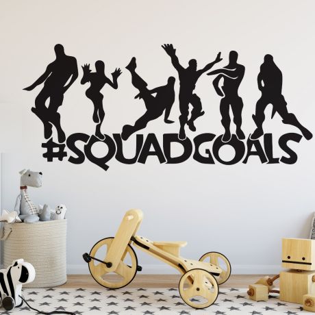 Squad Goals Wall Stickers for Gamer Room Decor, Wall Stickers for Gaming Zone