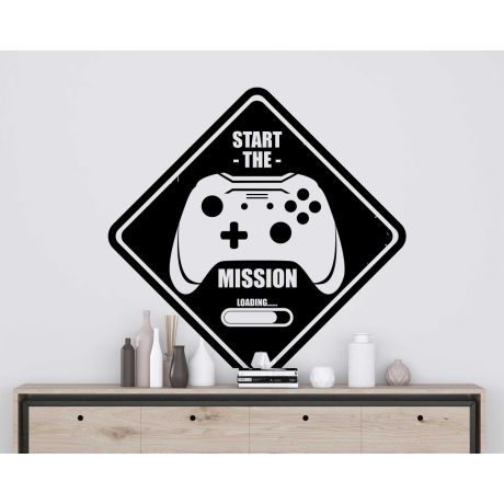 Start the Mission Best Gaming Vinyl Wall Sticker for Gaming Setup