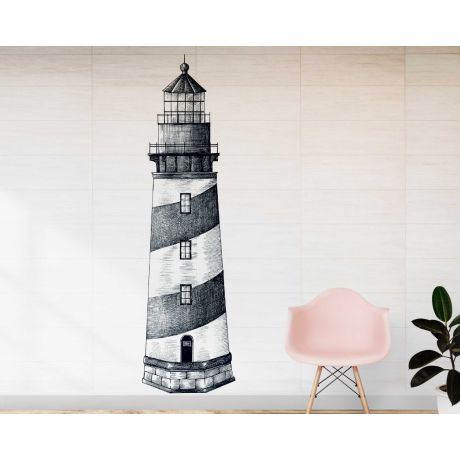 Beautiful Vintage Style Old Lighthouse Vinyl Wall Decals For Home Decoration