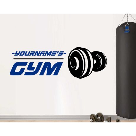 Custom Name Gym Wall Stickers Personalised Gym