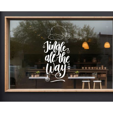 Jingle all the way Stickers for Celebrate Christmas Decoration