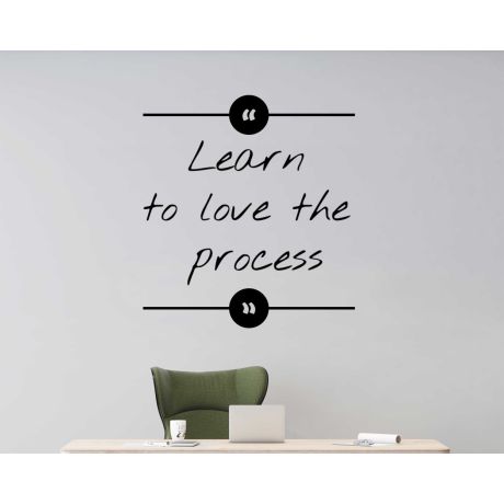 Learn To Love The Process Inspirational Quote Decal For Motivational Art At Workplace