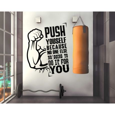 Motivational Gym Quotes Wall Stickers, Motivating Wall Quotes for Gym Decor