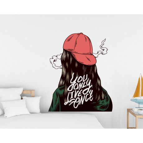 You Only Live Once Quote Wall Sticker For Daily Motivation
