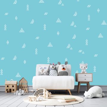 Best Beautiful Boho Triangle Pattern Vinyl Wall Decals for Bedroom Wall Decor