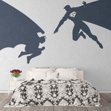 Batman vs Superman Wall Decals for Kids Room Wall Decor