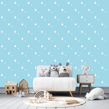 Best Mixed Size Raindrops Pattern Vinyl Wall Stickers for Room Wall Decor
