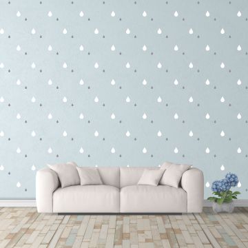 Best Mixed Size Raindrops Pattern Vinyl Wall Stickers for Room Wall Decor