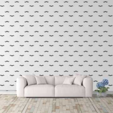 Best Moustache Pattern Vinyl Wall Decals for Wall Decor 
