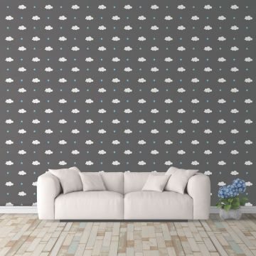 Best Beautiful Clouds & Stars Pattern Vinyl Wall Decals for Bedroom Wall Decor