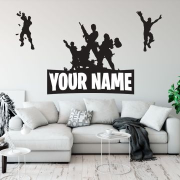 Best Personalized Fighting Fortnite Vinyl Wall Stickers for gaming room wall decor