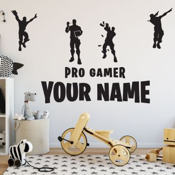 Best Stylish Personalized Name Gaming Room Wall Sticker 