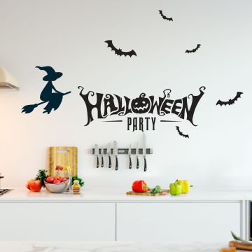 Best Halloween Witch and Scary Bats Wall Stickers . Shop now