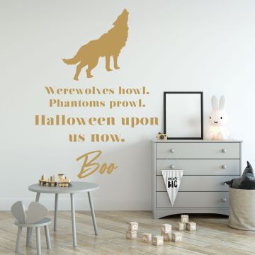 Wolf Halloween upon us now with Boo Wall Quotes Stickers. Shop now