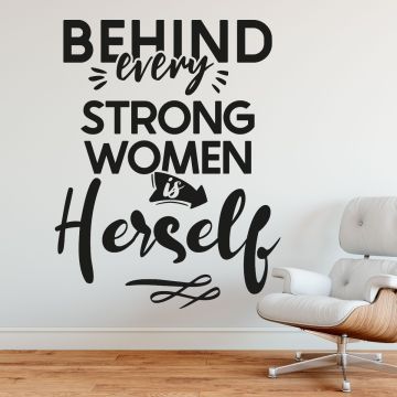 Strong Women Motivational Workplace Quote Wall Stickers for motivational wall decor