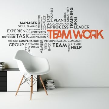 Teamwork Motivational Quote Wall Decals for Office Wall Decor