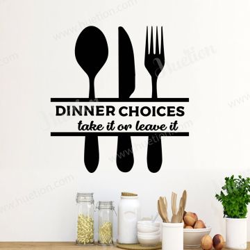 Dinner Choices Quotes Wall Stickers for Kitchen Wall Decor