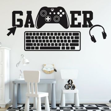 Xbox Gamer Wall Decal Gaming Zone Wall Stickers For Kids Bedroom