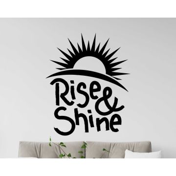 Rise And Shine Motivational Quote Decal for Office and Home Decoration