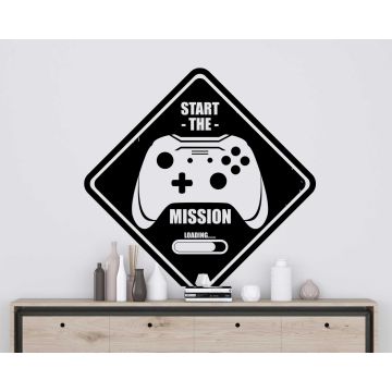 Start the Mission Best Gaming Vinyl Wall Decals for Gaming Setup