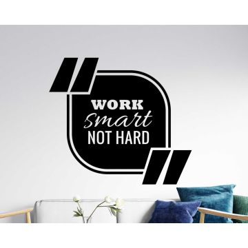 Work Smart Not Hard Motivational Wall Decal for Home Decor