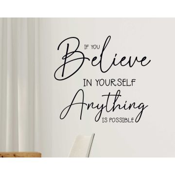 Believe In Yourself Motivational Quote Vinyl Wall Decal