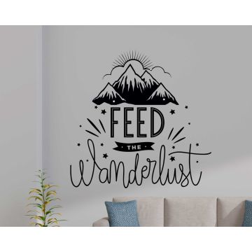Feed the Wanderlust Motivational Quote Vinyl Wall Decals