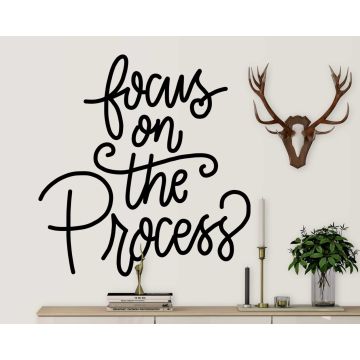 Focus On the Process Motivational Quote Wall Decal for Office Decoration
