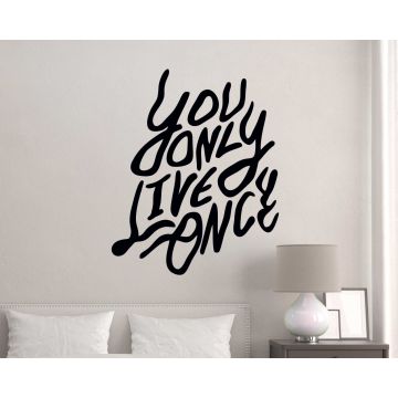 You Only Live Once Motivational Quote Vinyl Wall Decals
