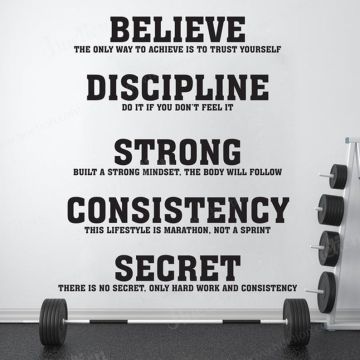 Motivational Gym Quote Wall Stickers for Gym Wall Decor. shop now
