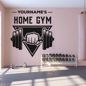 Custom Name Fitness Home Gym Wall Sticker for Gym Decor